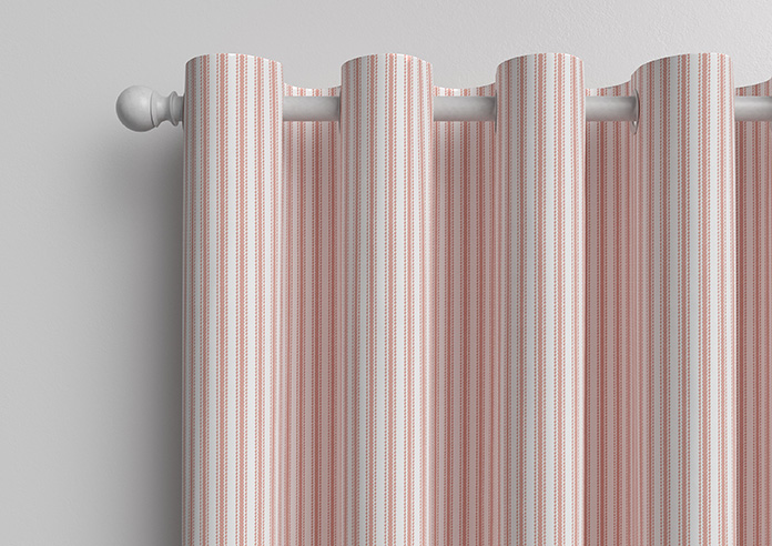 Lace Stripes, Coral - Made to Measure Curtains - Image 12